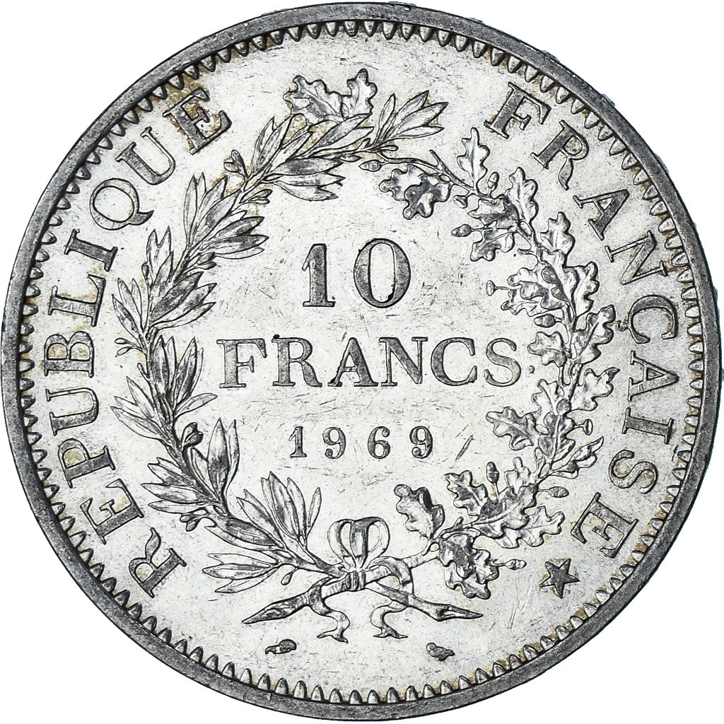 Coin, France, Hercule, 10 Francs, 1969, Paris, AU(55-58), Silver, KM:932