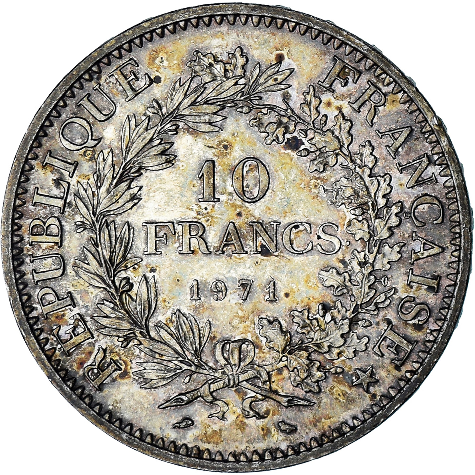 Coin, France, Hercule, 10 Francs, 1971, Paris, MS(60-62), Silver, KM:932