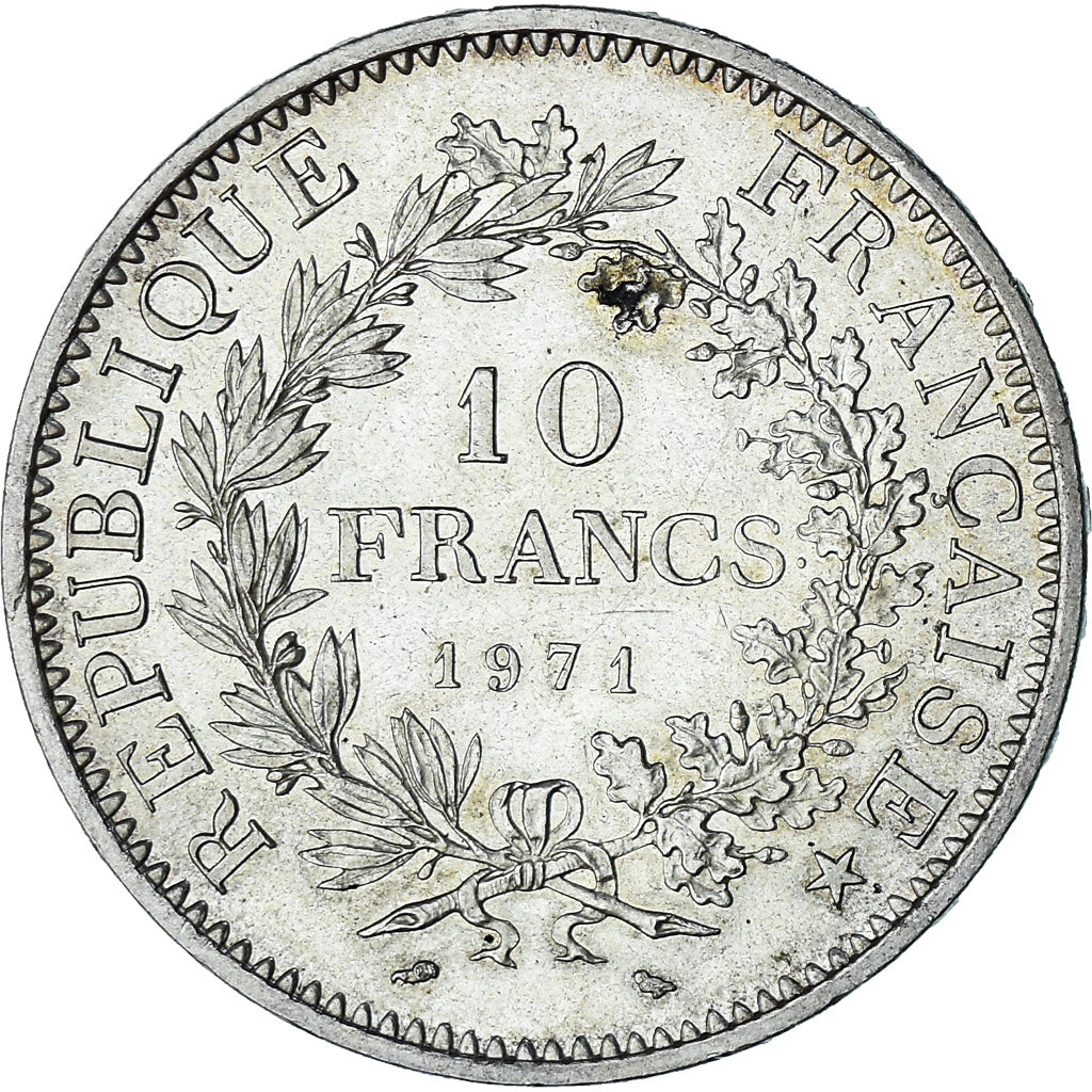 Coin, France, Hercule, 10 Francs, 1971, Paris, MS(60-62), Silver, KM:932