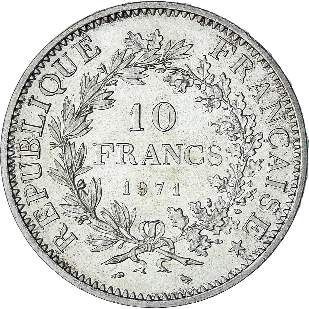 Coin, France, Hercule, 10 Francs, 1971, Paris, MS(60-62), Silver, KM:932