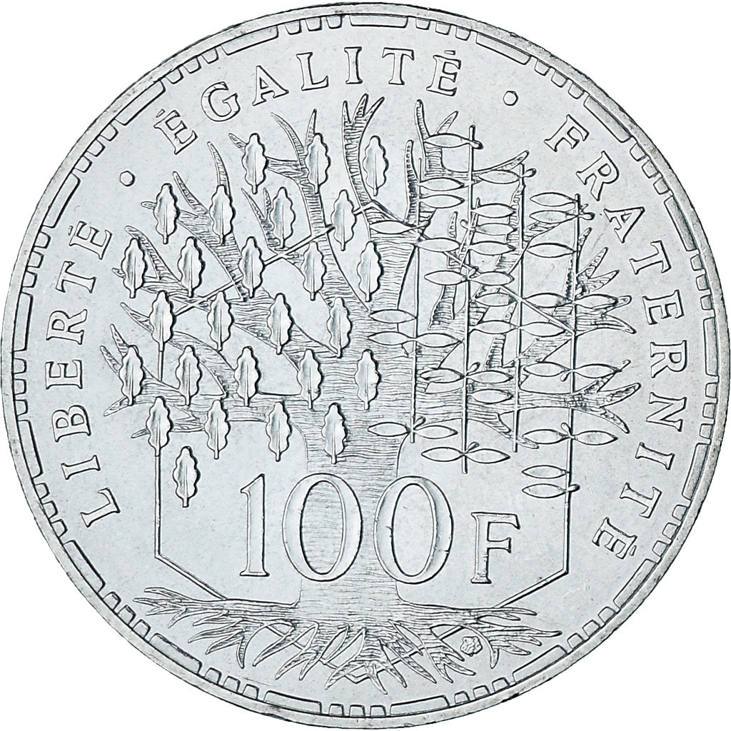 Coin, France, Panthéon, 100 Francs, 1982, Paris, MS(63), Silver, KM:951.1