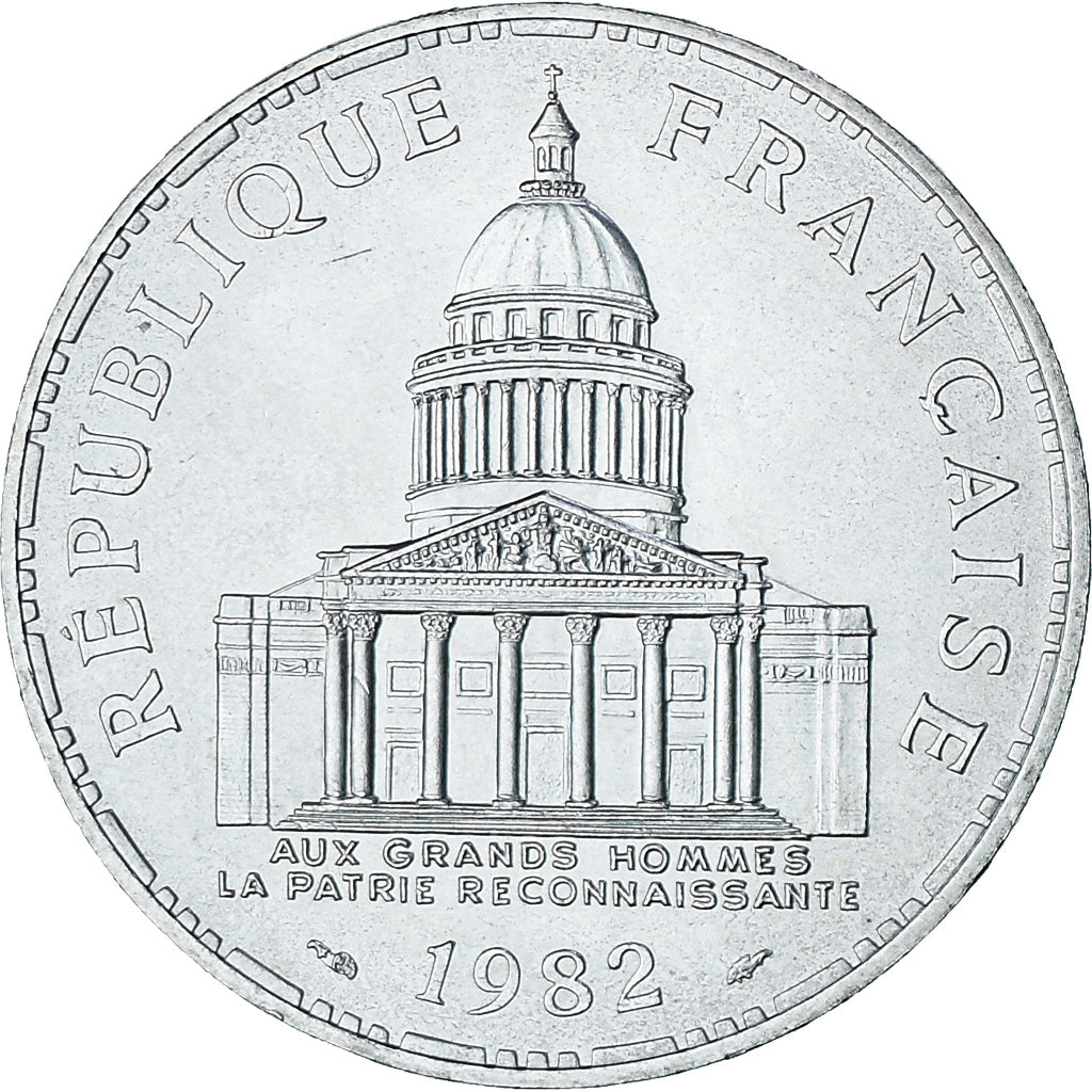 Coin, France, Panthéon, 100 Francs, 1982, Paris, MS(63), Silver, KM:951.1