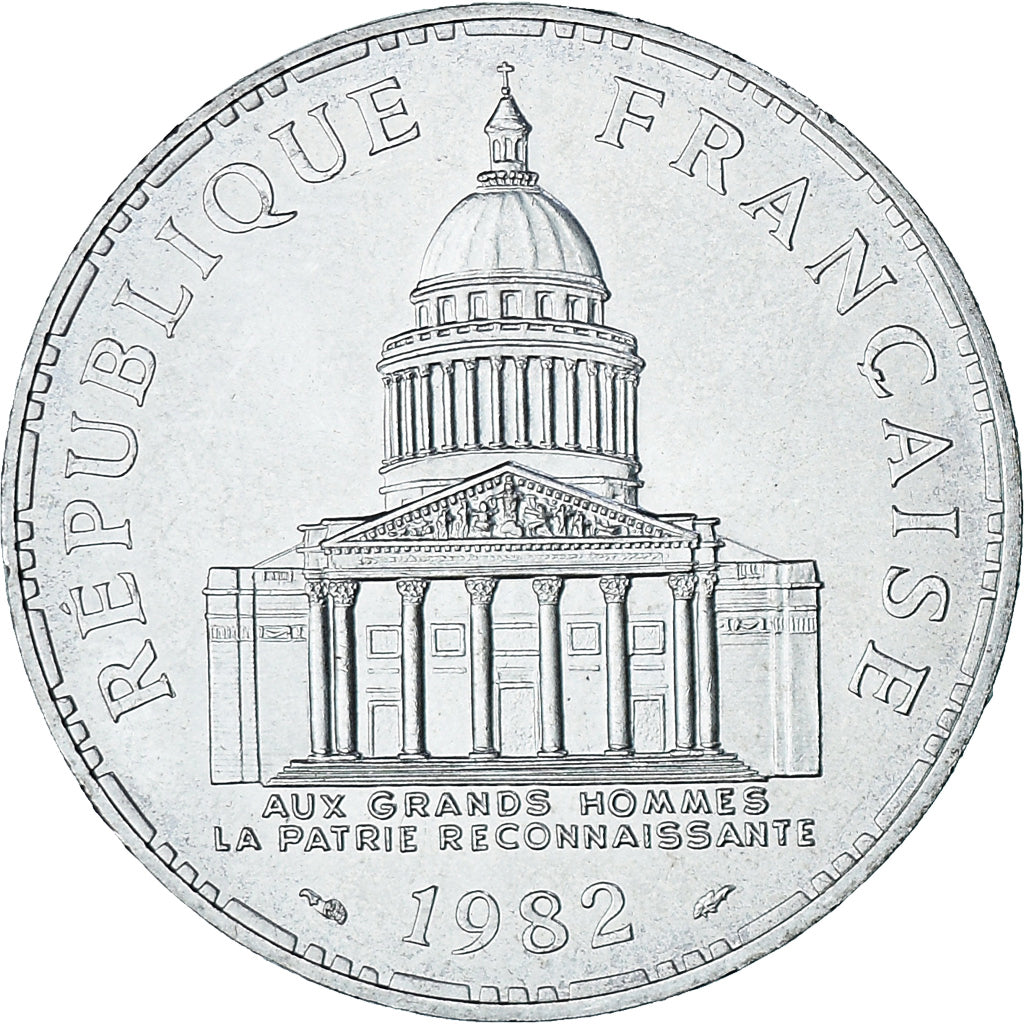 Coin, France, Panthéon, 100 Francs, 1982, Paris, MS(63), Silver, KM:951.1