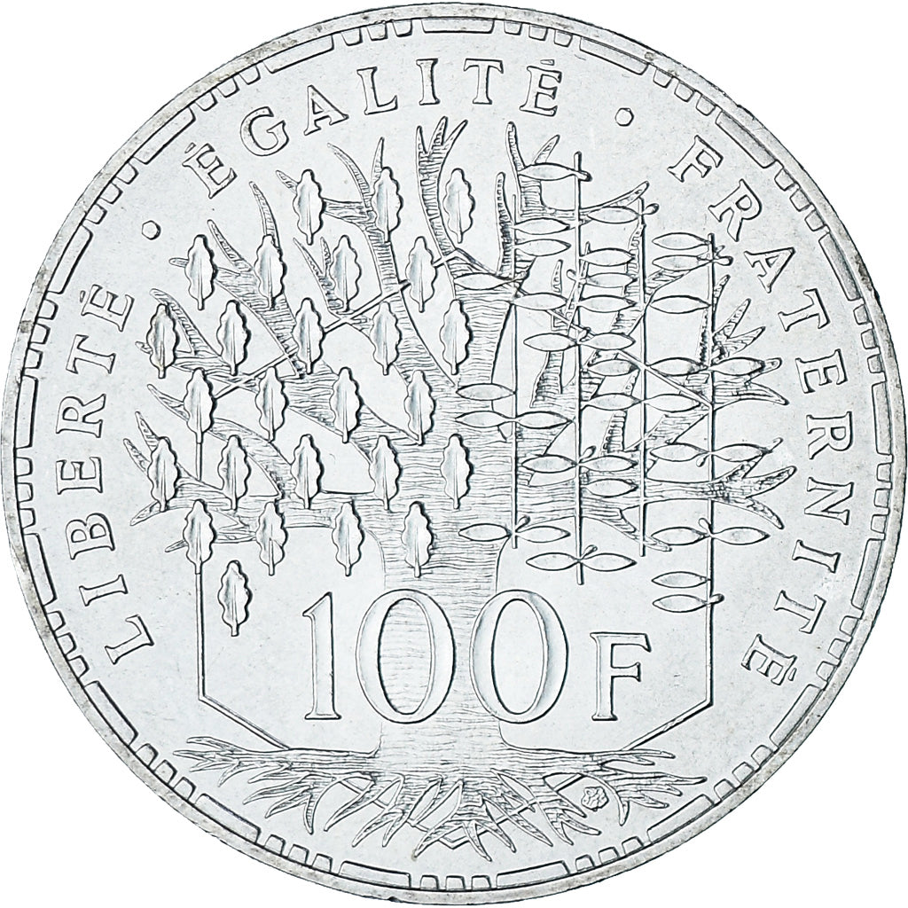 Coin, France, Panthéon, 100 Francs, 1982, Paris, MS(63), Silver, KM:951.1