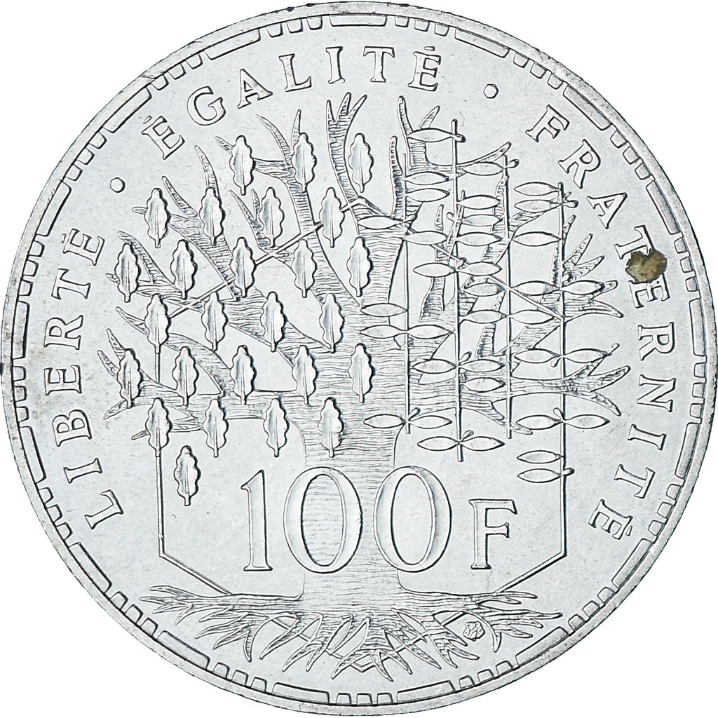 Coin, France, Panthéon, 100 Francs, 1982, Paris, MS(63), Silver, KM:951.1