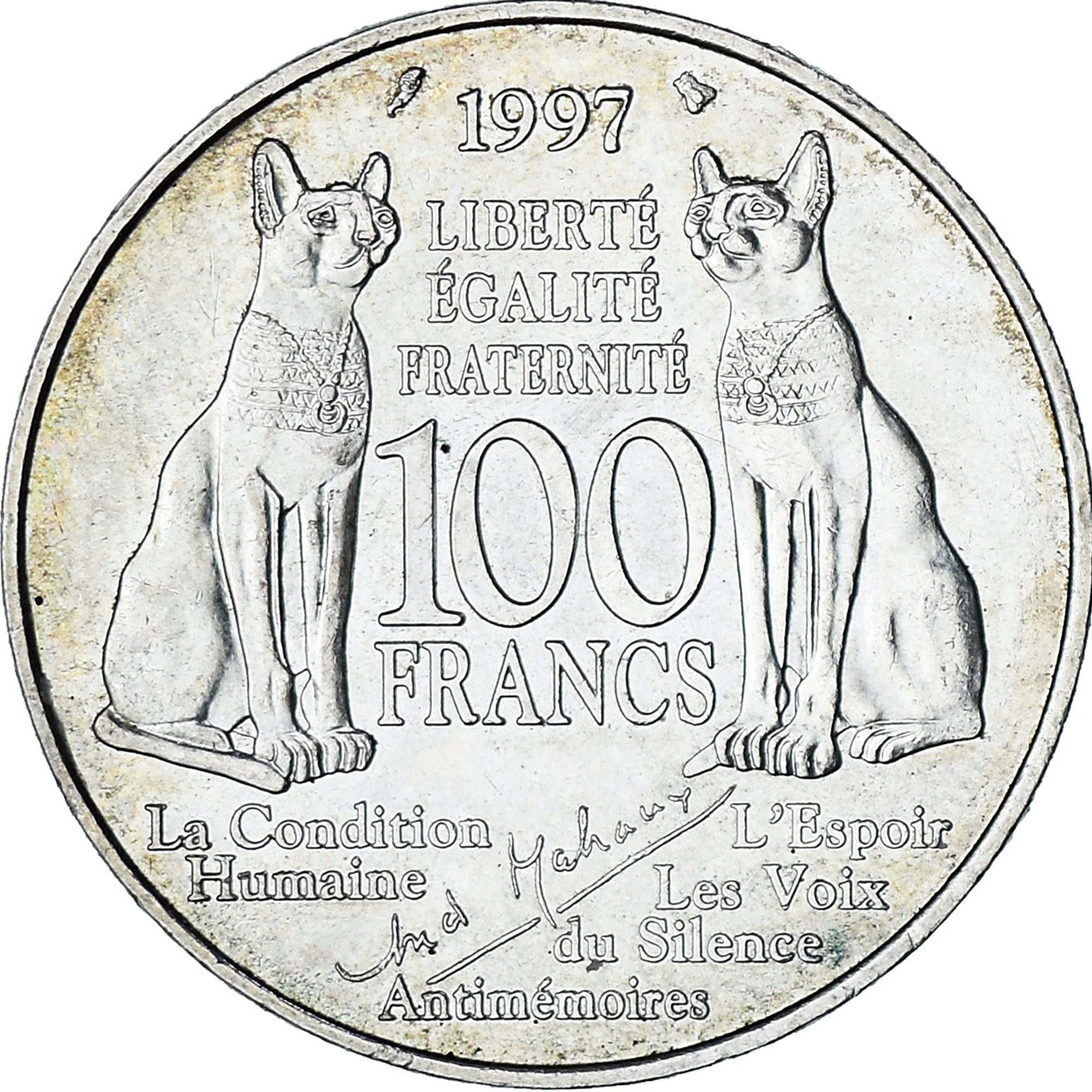 Münze, Frankreich, 100 Francs, 1997, ANDRÉ MALRAUX, VZ, Silber, Gadoury:954