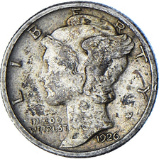 United States, Mercury Dime, Dime, 1926, Philadelphia, EF(40-45), Silver, KM:140