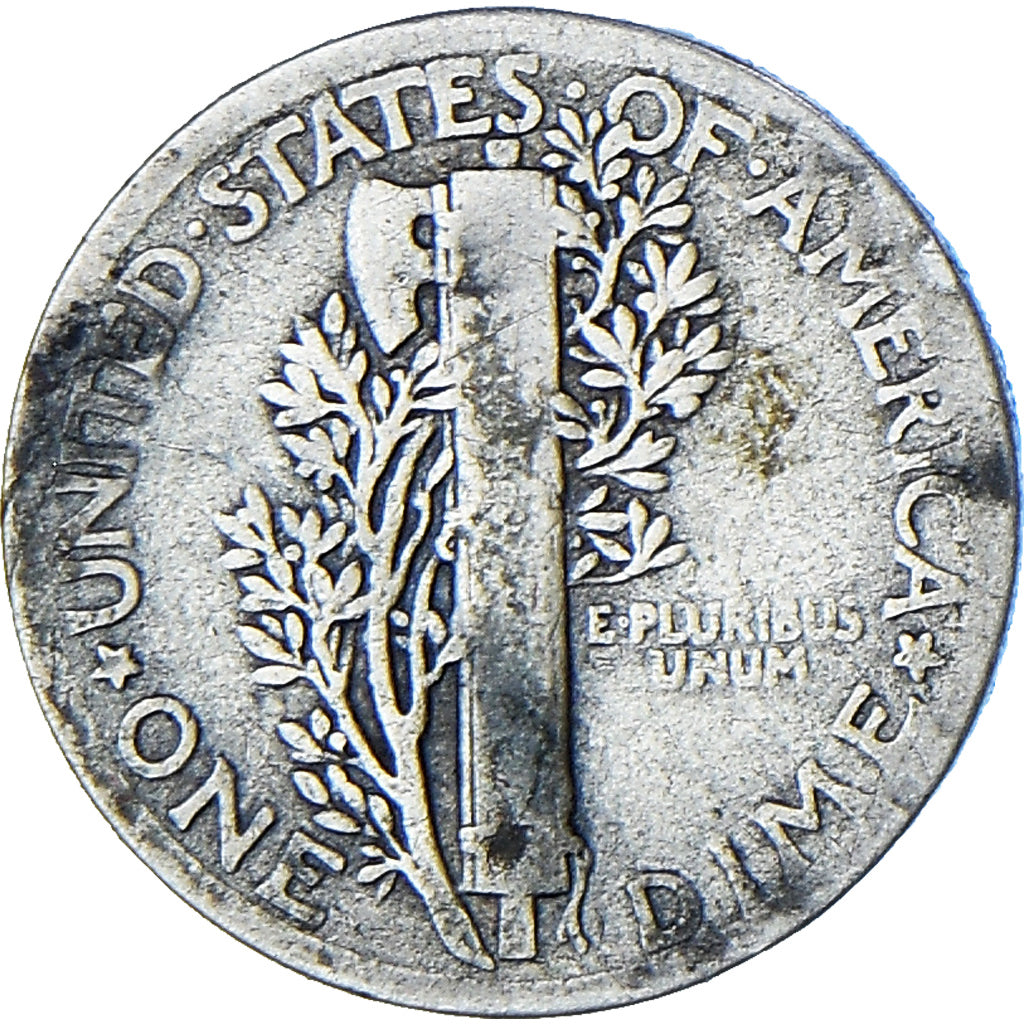United States, Mercury Dime, Dime, 1929, Philadelphia, VF(20-25), Silver, KM:140