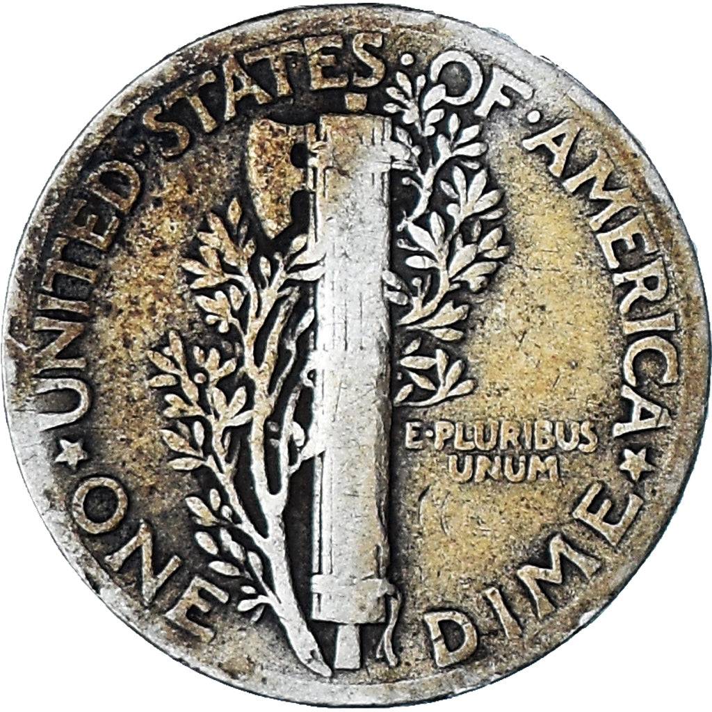 Vereinigte Staaten, Mercury Dime, Dime, 1944, Philadelphia, S, Silber, KM:140