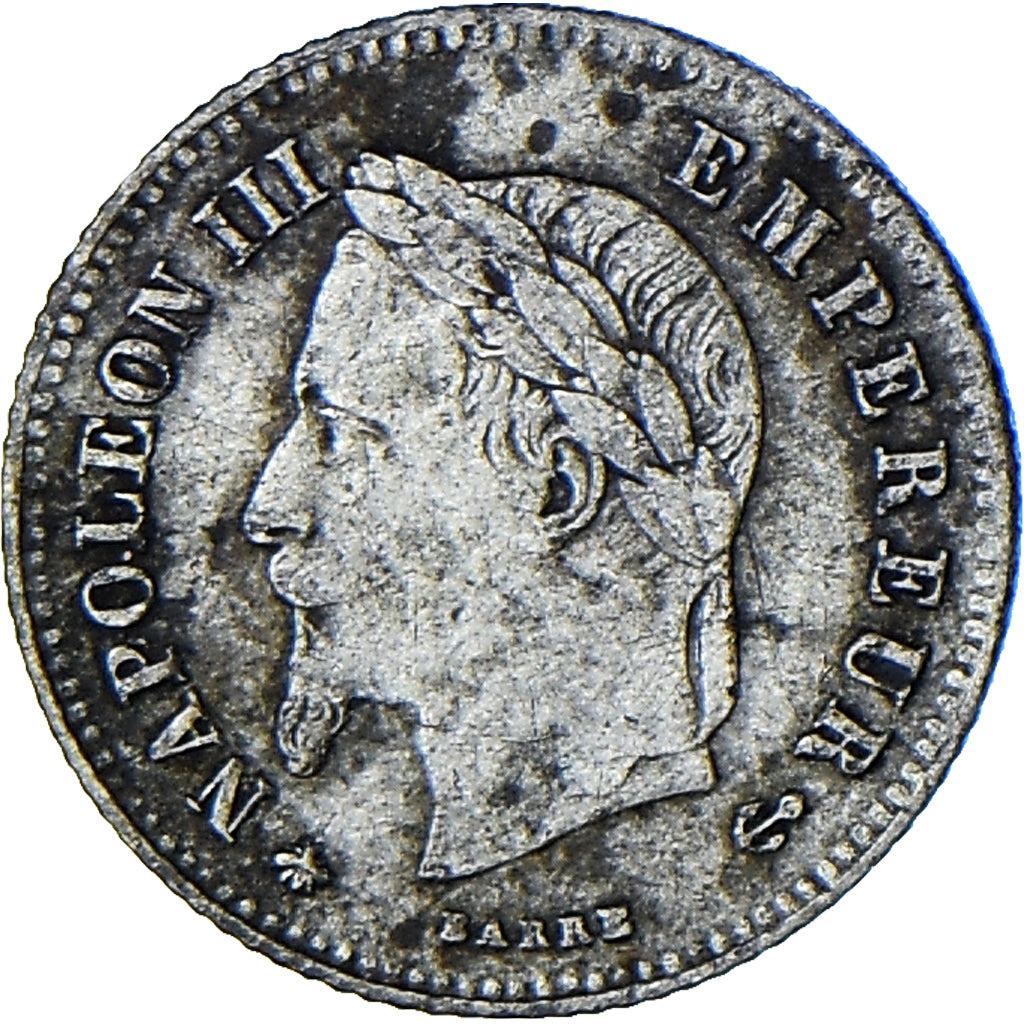 Moneta, Francja, Napoleon III, 20 Centimes, 1866, Paris, VF(20-25), Srebro