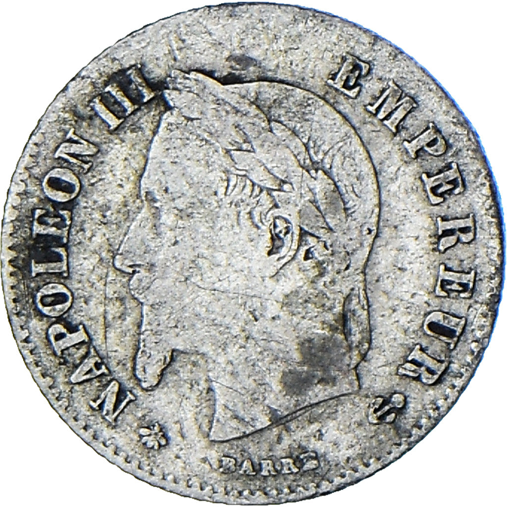 Moneta, Francja, Napoleon III, 20 Centimes, 1866, Paris, VF(20-25), Srebro