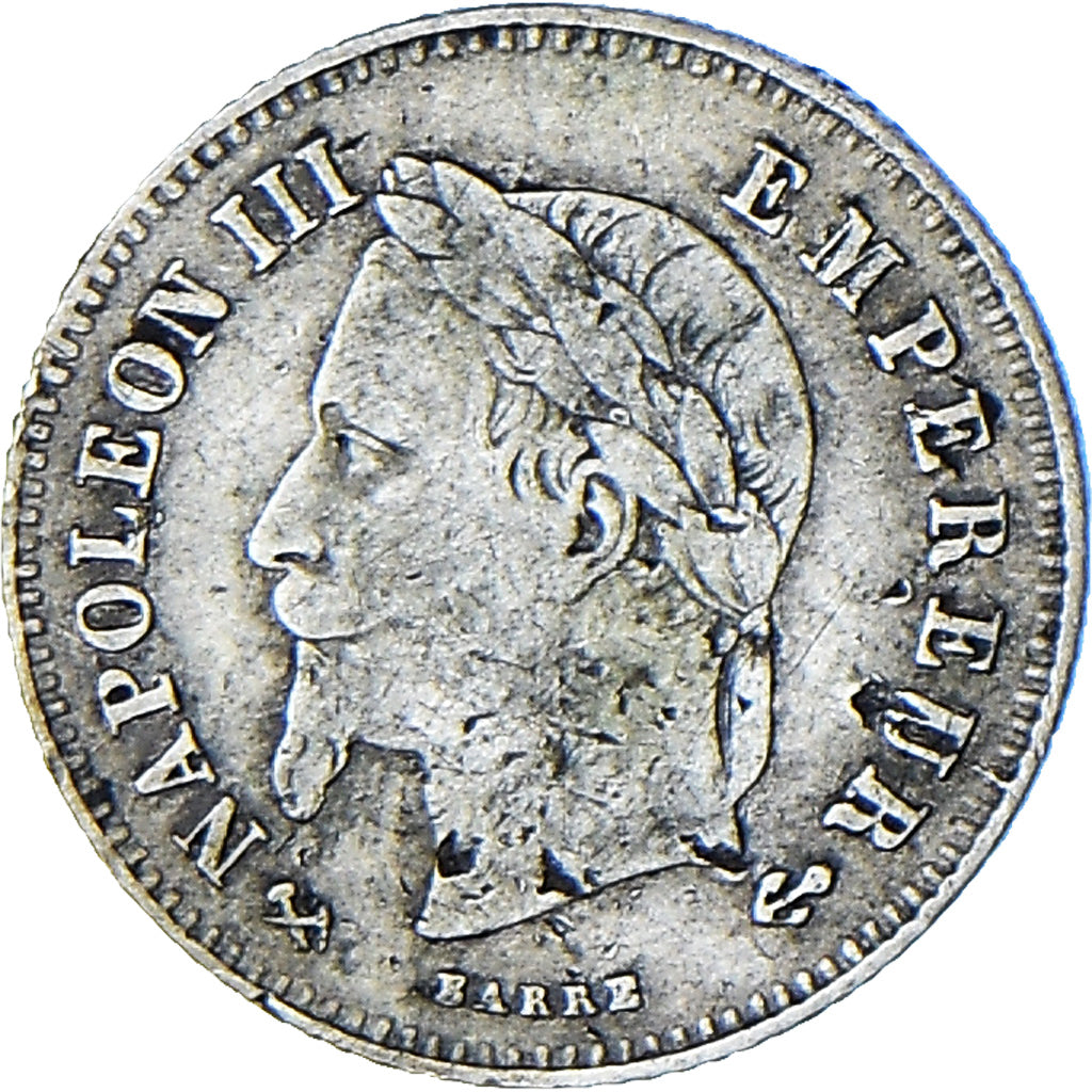 Coin, France, Napoleon III, 20 Centimes, 1866, Bordeaux, VF(30-35), Silver