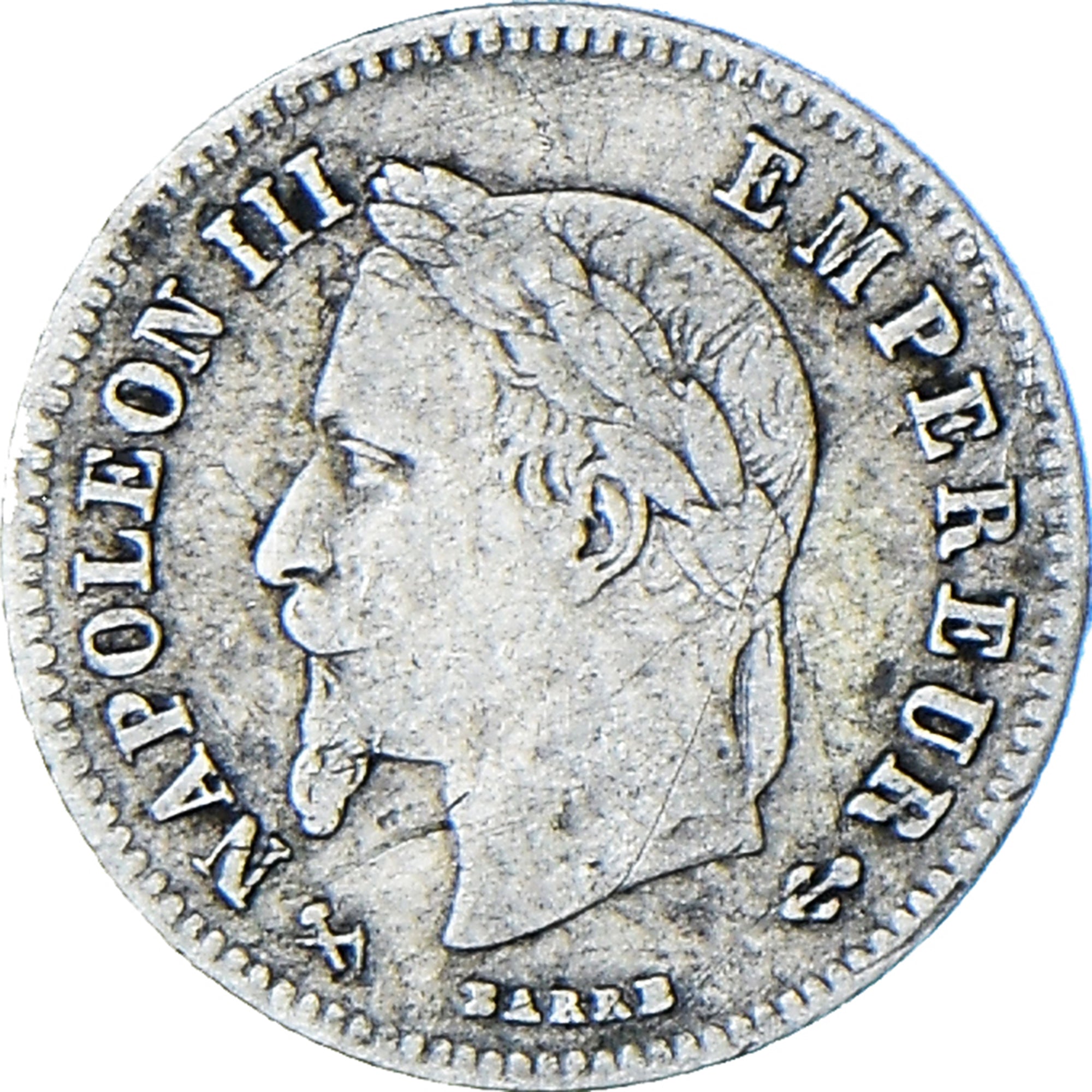 Moneta, Francia, Napoleon III, 20 Centimes, 1866, Bordeaux, MB+, Argento