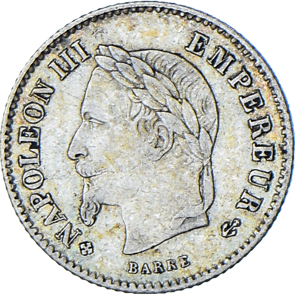 Coin, France, Napoleon III, 20 Centimes, 1868, Strasbourg, EF(40-45), Silver