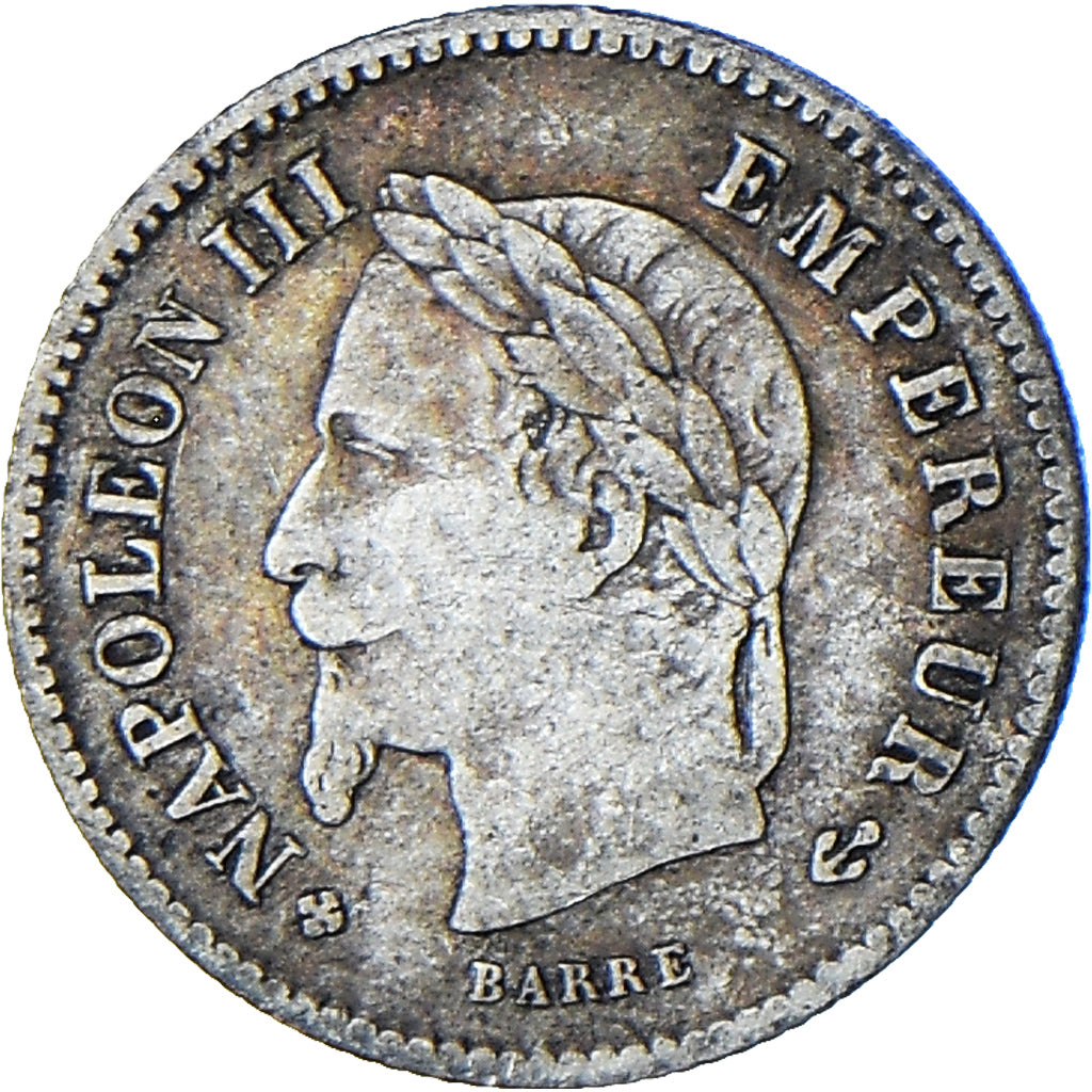 Coin, France, Napoleon III, 20 Centimes, 1867, Strasbourg, VF(30-35), Silver