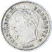 Moneda, Francia, Napoleon III, 20 Centimes, 1867, Strasbourg, BC+, Plata