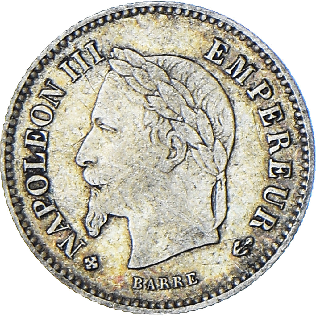Coin, France, Napoleon III, 20 Centimes, 1867, Strasbourg, EF(40-45), Silver