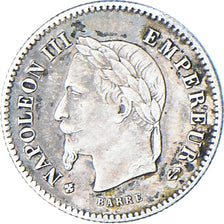 Coin, France, Napoleon III, 20 Centimes, 1867, Strasbourg, EF(40-45), Silver