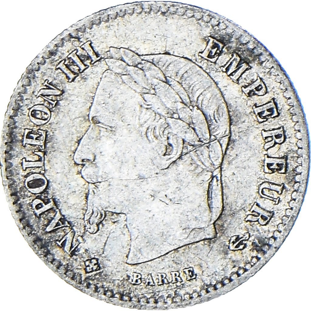 Coin, France, Napoleon III, 20 Centimes, 1867, Strasbourg, EF(40-45), Silver