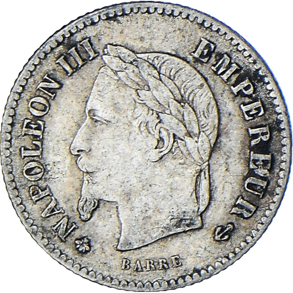 Coin, France, Napoleon III, 20 Centimes, 1867, Paris, VF(30-35), Silver