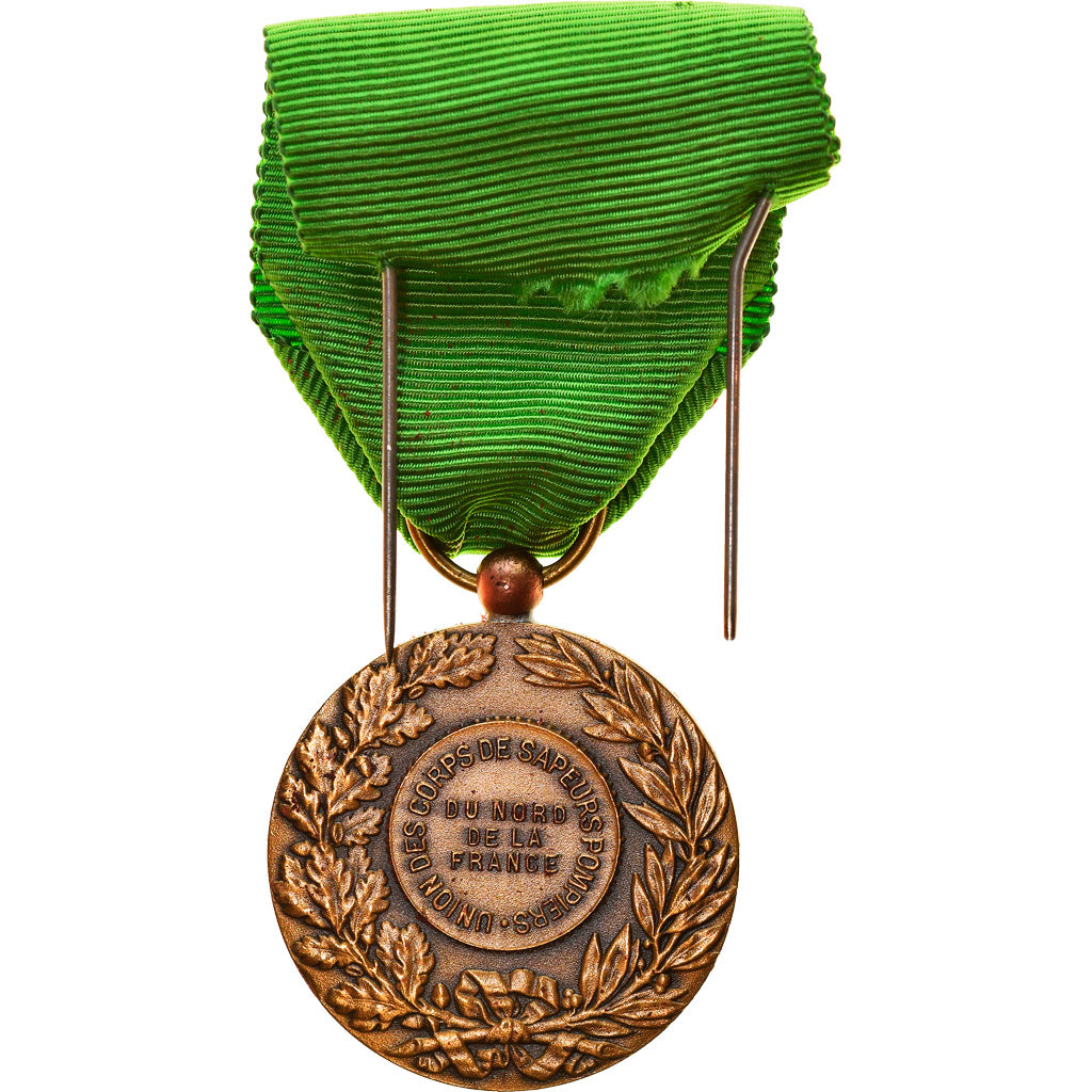France, Union des Corps de Sapeurs Pompiers du Nord, Medal, Very Good Quality