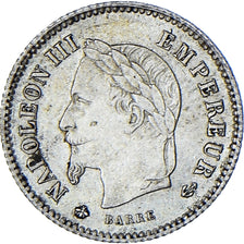 Coin, France, Napoleon III, 20 Centimes, 1867, Paris, AU(55-58), Silver