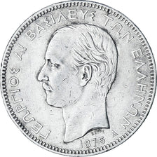Coin, Greece, George I, 5 Drachmai, 1875, Athens, EF(40-45), Silver