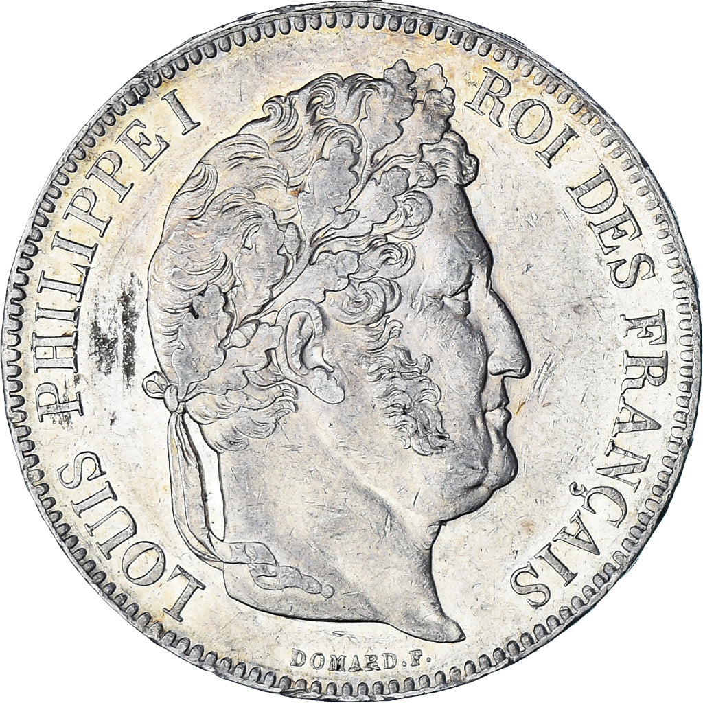 Coin, France, Louis-Philippe, 5 Francs, 1842, Strasbourg, AU(50-53), Silver