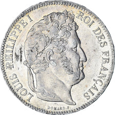 Coin, France, Louis-Philippe, 5 Francs, 1842, Strasbourg, AU(50-53), Silver