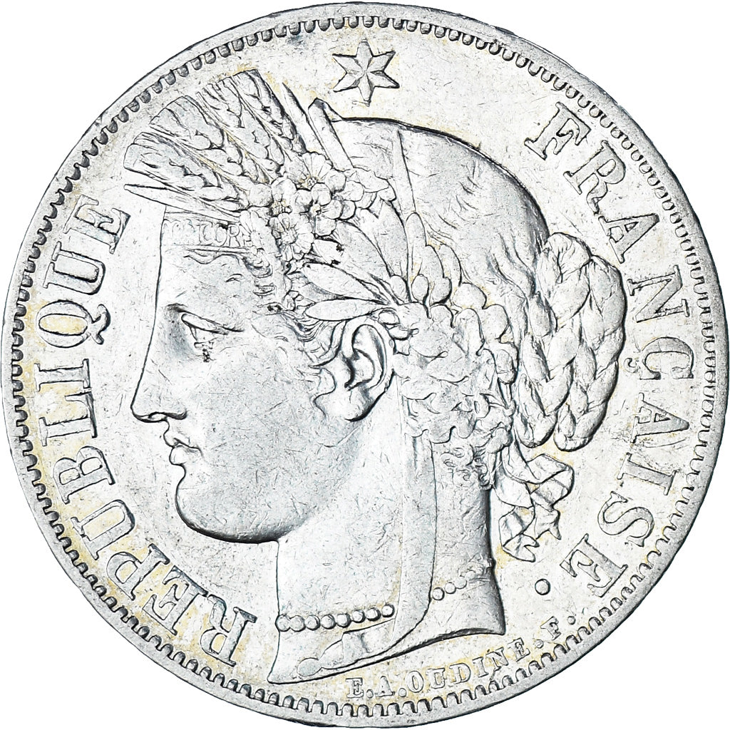 Monnaie, France, Cérès, 5 Francs, 1850, Strasbourg, TTB, Argent, Gadoury:719