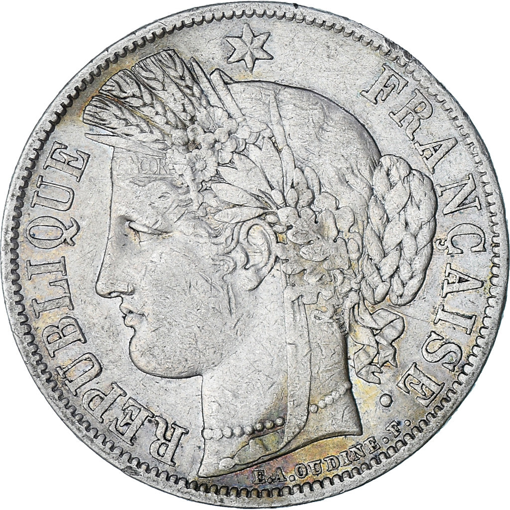 Coin, France, Cérès, 5 Francs, 1851, Paris, VF(20-25), Silver, KM:761.1