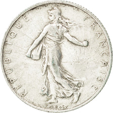 Moneta, Francia, Semeuse, 2 Francs, 1909, BB, Argento, KM:845.1, Gadoury:532