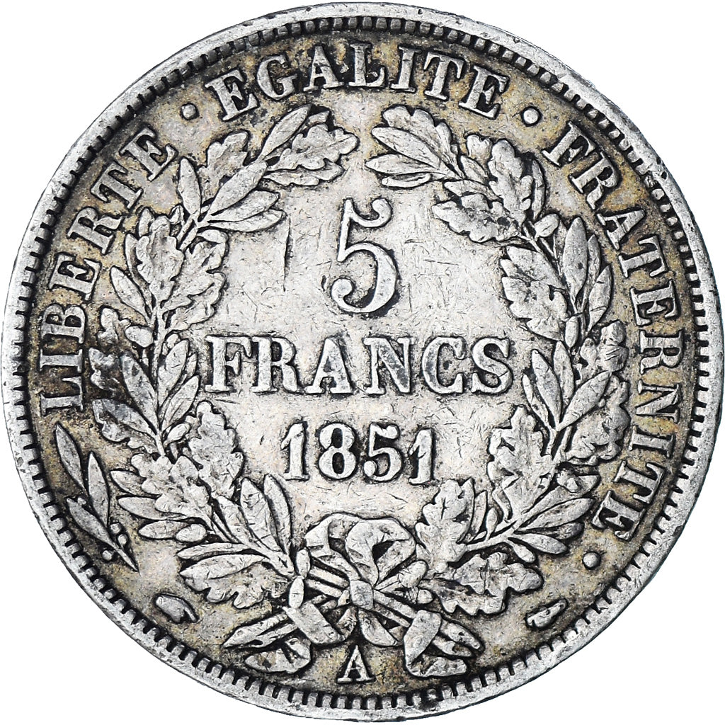 Monnaie, France, Cérès, 5 Francs, 1851, Paris, TB+, Argent, KM:761.1