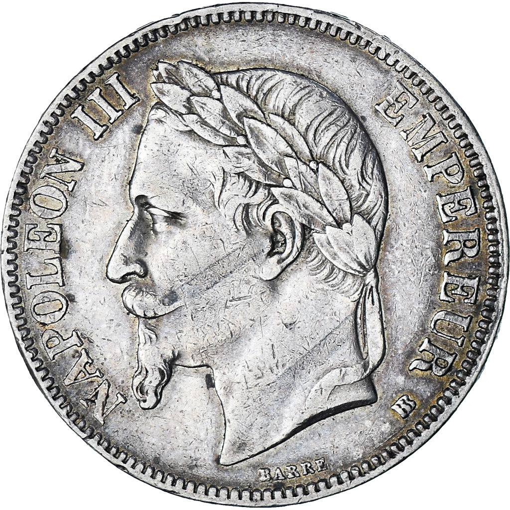 Coin, France, Napoleon III, 5 Francs, 1868, Paris, EF(40-45), Silver, KM:799.1