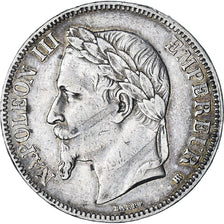 Coin, France, Napoleon III, 5 Francs, 1868, Paris, EF(40-45), Silver, KM:799.1