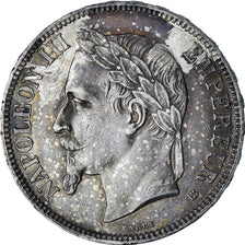 Munten, Frankrijk, Napoleon III, 5 Francs, 1868, Paris, ZF+, Zilver, KM:799.1