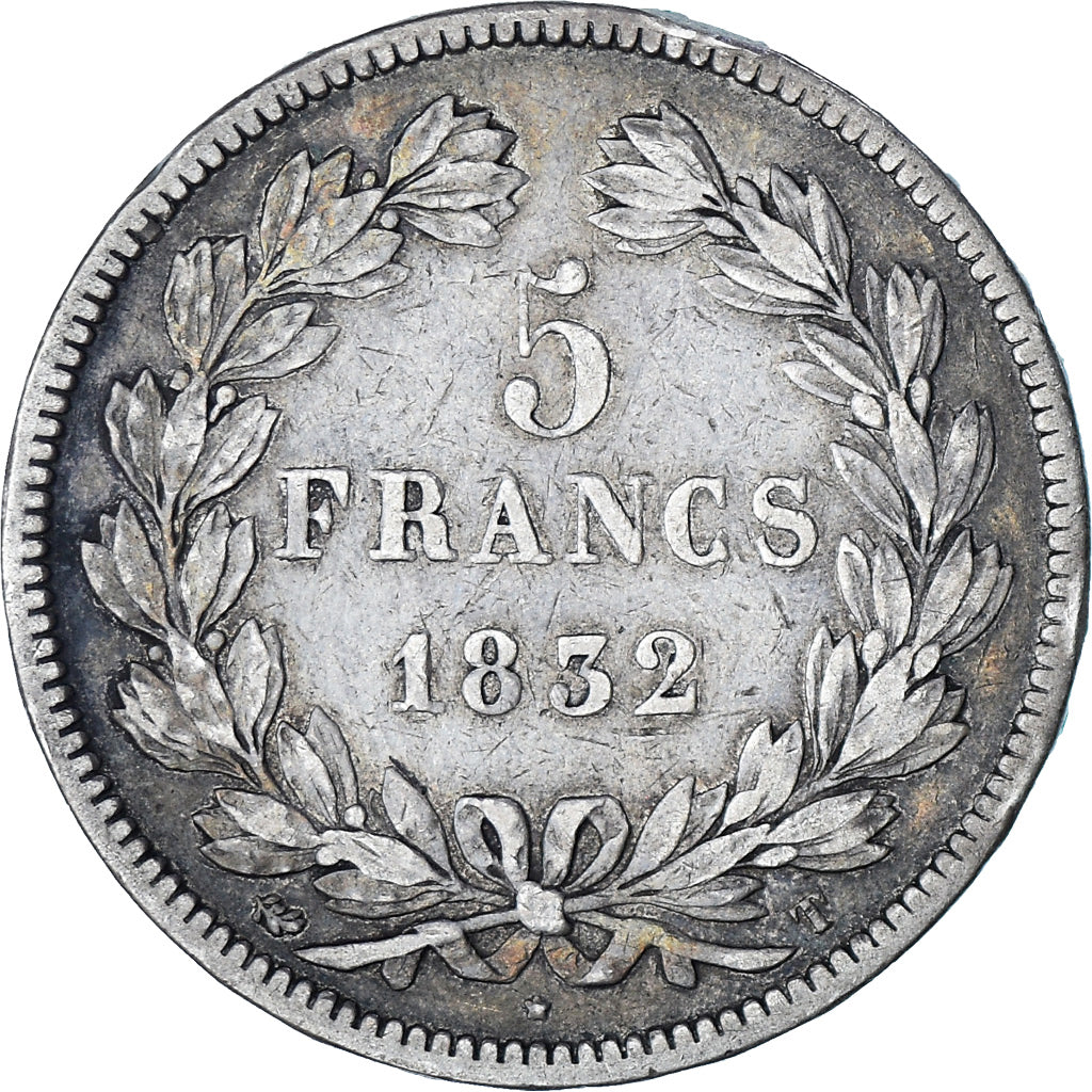 Coin, France, Louis-Philippe, 5 Francs, 1832, Nantes, VF(20-25), Silver