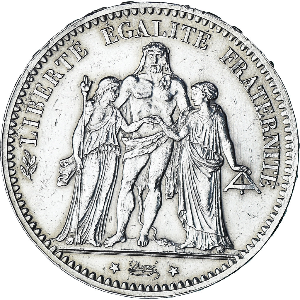 Coin, France, Hercule, 5 Francs, 1876, Paris, AU(55-58), Silver, KM:820.1