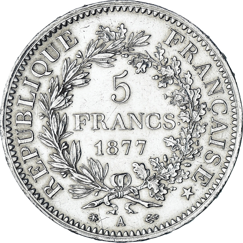 Monnaie, France, Hercule, 5 Francs, 1877, Paris, SUP, Argent, Gadoury:745a
