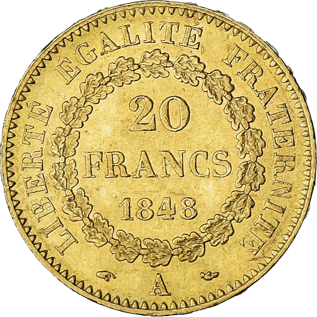 Monnaie, France, Génie, 20 Francs, 1848, Paris, SUP, Or, KM:757