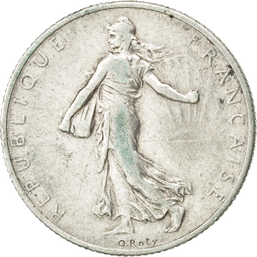 Munten, Frankrijk, Semeuse, 2 Francs, 1912, ZF, Zilver, KM:845.1, Gadoury:532