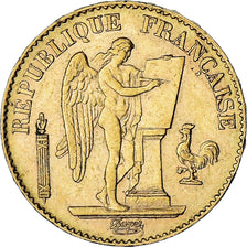 Moeda, França, Génie, 20 Francs, 1896, Paris, AU(50-53), Dourado, KM:825