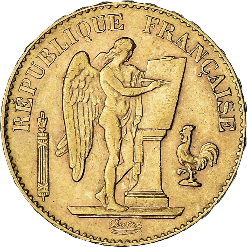 Coin, France, Génie, 20 Francs, 1898, Paris, AU(50-53), Gold, KM:825