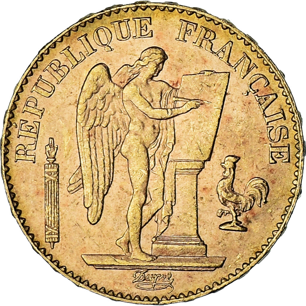 Munten, Frankrijk, Génie, 20 Francs, 1898, Paris, PR, Goud, KM:825
