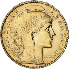 Moeda, França, Marianne, 20 Francs, 1904, Paris, AU(55-58), Dourado, KM:847