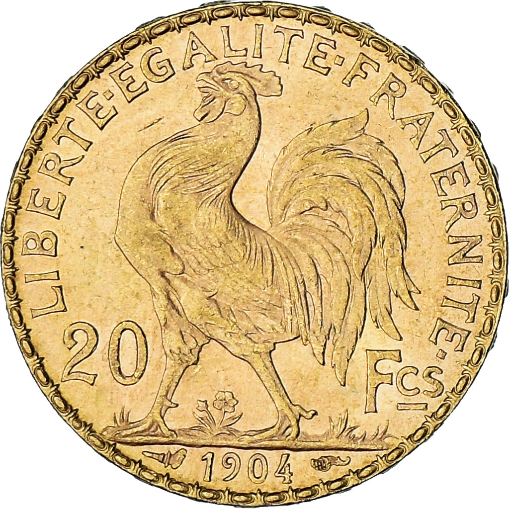 Moneda, Francia, Marianne, 20 Francs, 1904, Paris, EBC+, Oro, KM:847