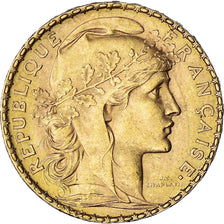 Moneta, Francia, Marianne, 20 Francs, 1906, Paris, SPL-, Oro, KM:847