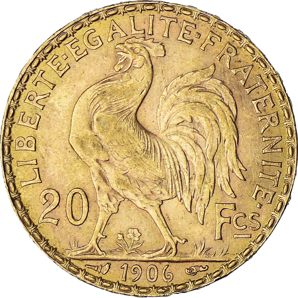 Moneta, Francia, Marianne, 20 Francs, 1906, Paris, SPL-, Oro, KM:847