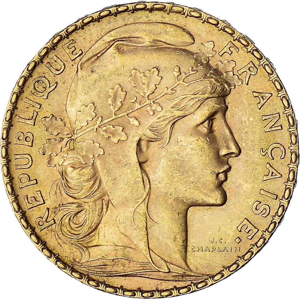 Münze, Frankreich, Marianne, 20 Francs, 1906, Paris, VZ, Gold, KM:847