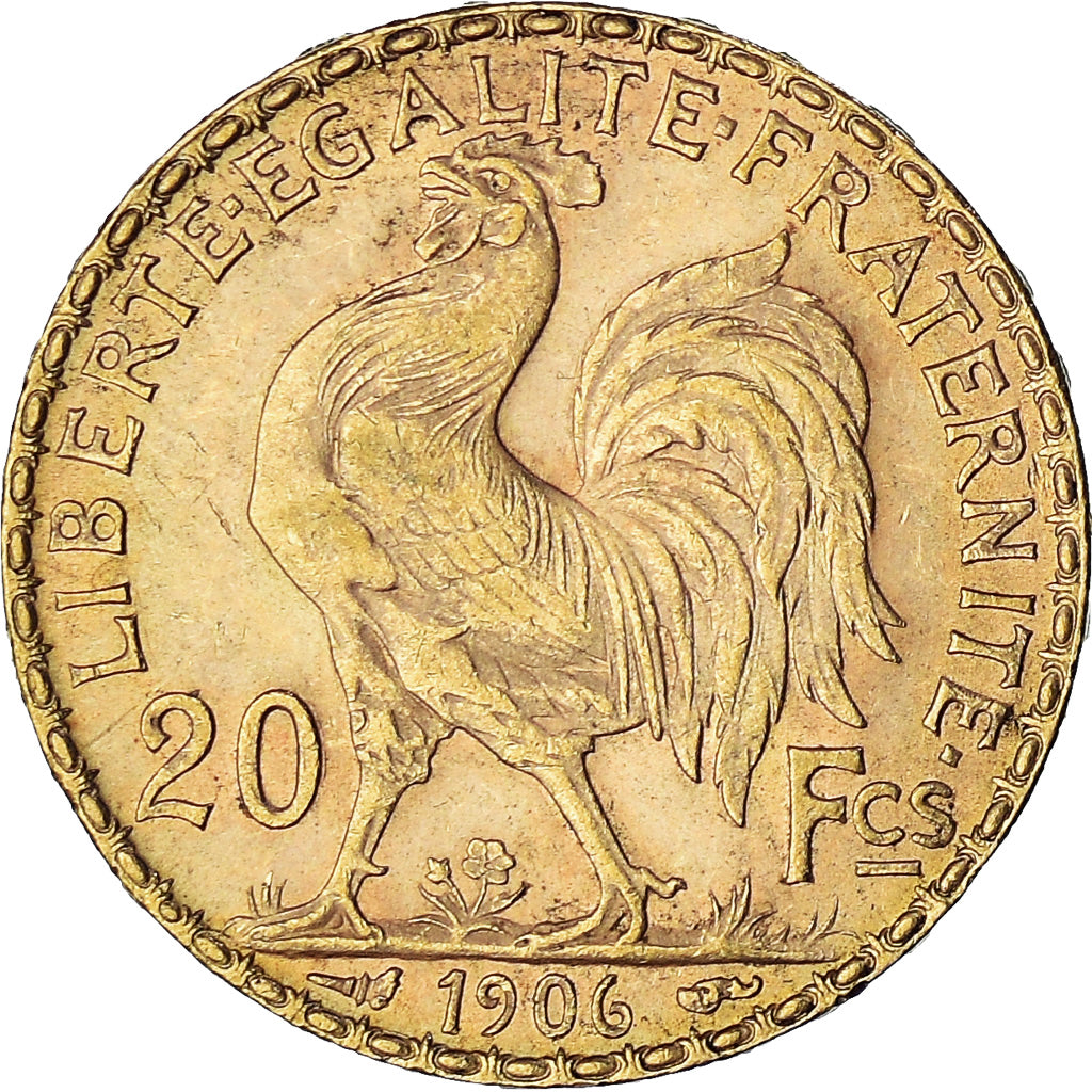 Münze, Frankreich, Marianne, 20 Francs, 1906, Paris, VZ, Gold, KM:847
